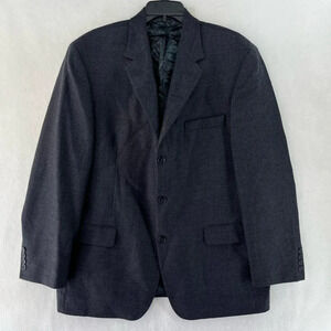 Chereskin Sport Coat Mens 44R Black Textured Fully Lined 100% Lambswool Blazer